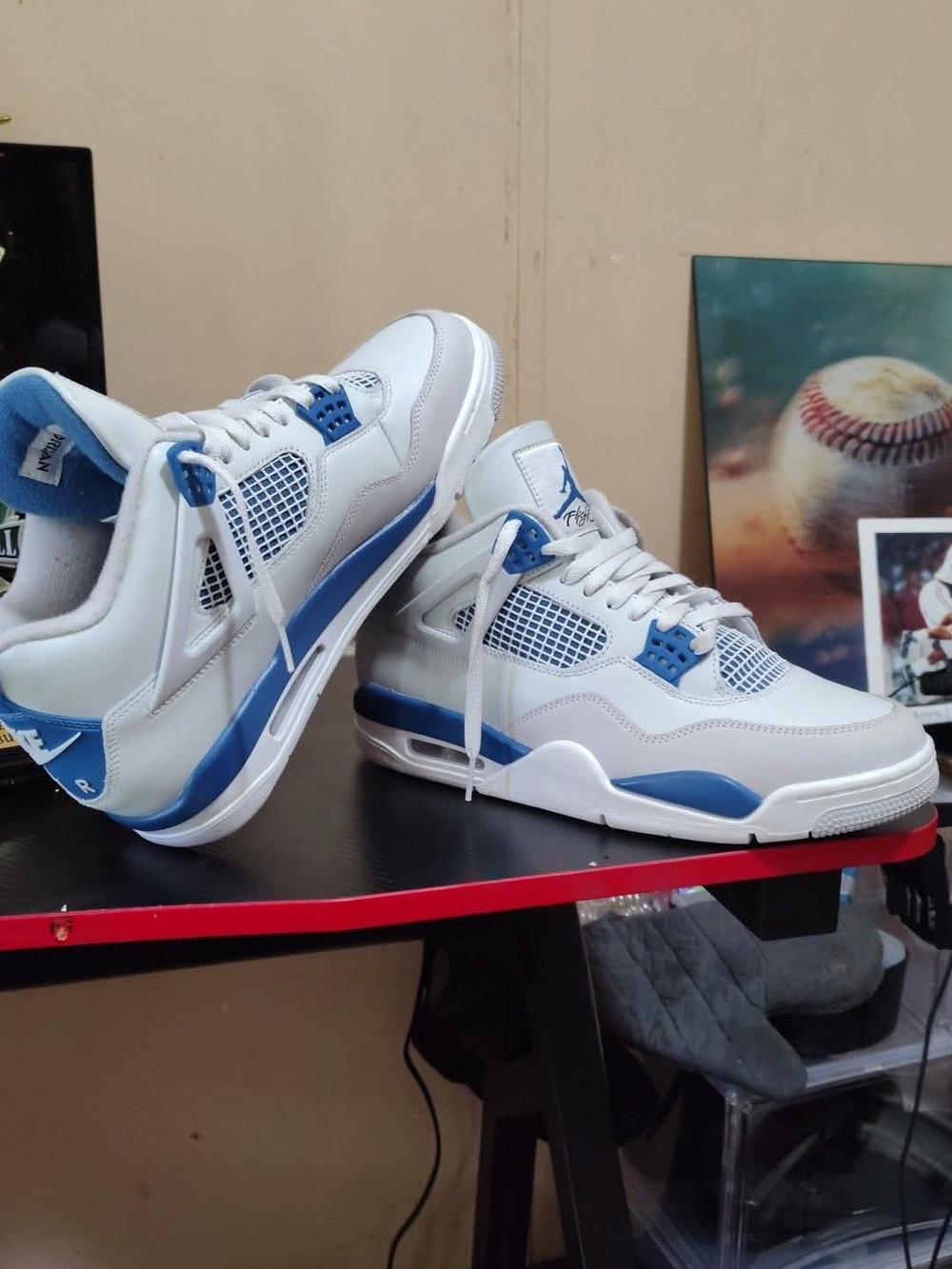 Jordan 4 Retro Off White And Military Blue